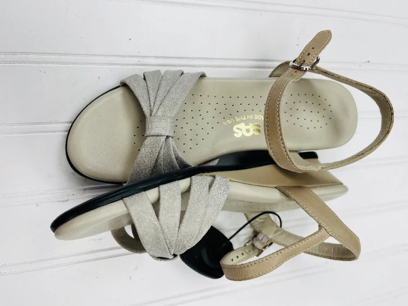 luxury sandals with studs-Sandals Flats By Sas In Cream, Size: 6.5