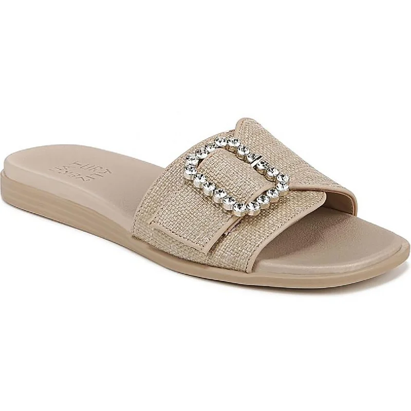 sandals for sale online-Naturalizer Womens Olivia Open Toe Slip On Slide Sandals