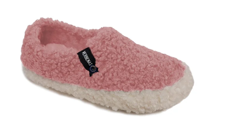 navy slippers for serenity-VERBENAS  Pink Curly Slippers YECLA