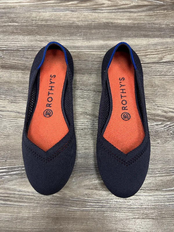 cheap flats near me-Navy Shoes Flats Rothys, Size 8