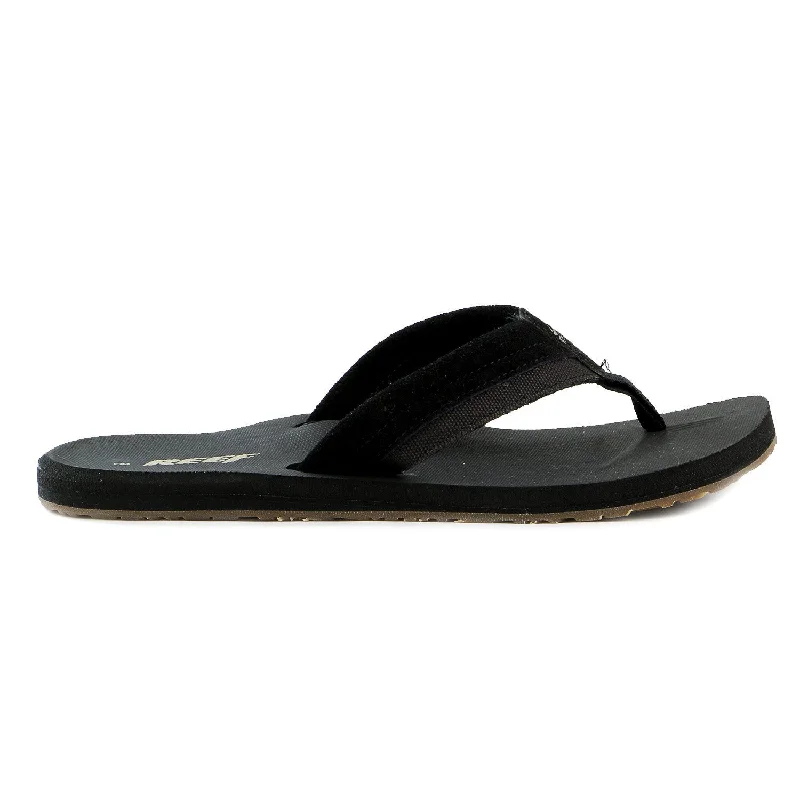 modern sandals with cushion-Reef Stuyak Flip Flop Sandal - Black - Mens