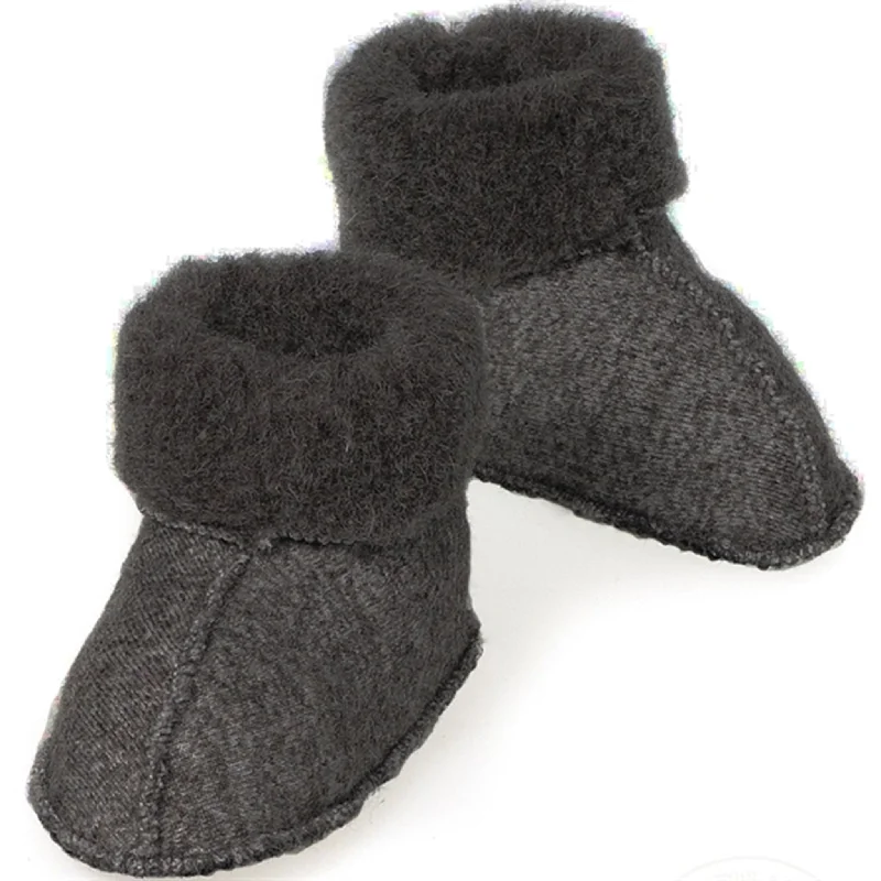 breathable slippers for chill-Alwero Baby Slippers Melo Antracit