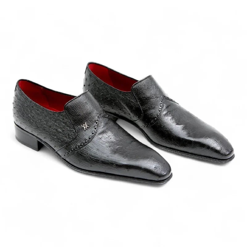 Loafers with supportive midsolesArtioli Ivo Men's Shoes Exotic Ostrich Formal Loafers (ART1016)